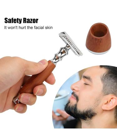Premium Metal Safety Razor - Double Edge Stainless Steel Hand Razor Kit for Men | Nostalgic Design & Sturdy Stand Included - Buy Online on GoSupps.com