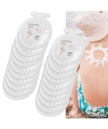 20 Pack SPF46 PA+++ Moisturizing Sunscreen 3ml Travel Packets - Water Resistant, Sport Sunscreen for Face & Body - Buy Online on GoSupps.com