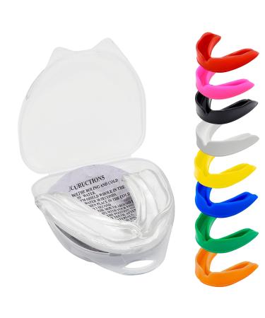 Mundsprung Gum Shield - Professional Mundsprung for contact sports rugby martial arts karate rugby MMA boxing hockey football flexible for youth and adults (transparent) transparent