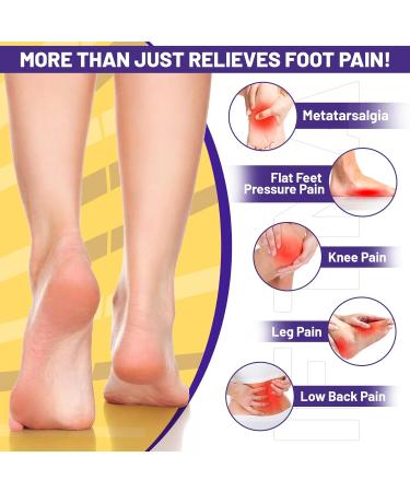 IFITNA Plantar Fasciitis Relief Gel Insoles for Men & Women | Metatarsal Pain Arch Support Inserts for Flat Feet Size 10 | Comfort for Standing All Day - Buy Online on GoSupps.com