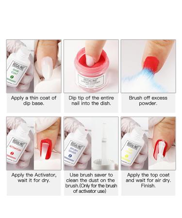 Roseflower Dipping Powder Nails Kit - 6 Color Nude DIY Manicure Starter Set with Base & Top Coat - Perfect for Home Nail Salon - Buy Online on GoSupps.com