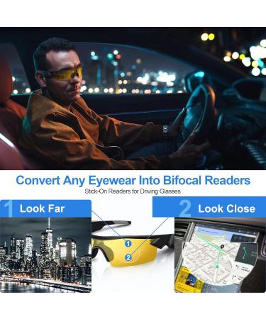 OKH Bifocal Lentil Reader - Self-Adhesive Magnification Lenses for Sports Sunglasses | Reusable Transparent 2.0x | 1 Pack - Buy Online on GoSupps.com
