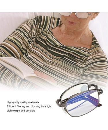 Foldable Portable Blue Light Blocking Reading Glasses - Anti-Fatigue Presbyopia Glasses for Men & Women - Buy Online on GoSupps.com