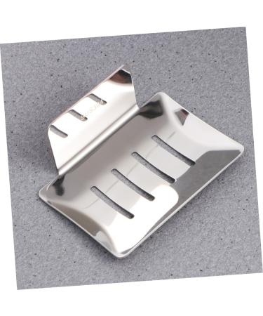 Ciieeo 1pc 304 Soap Rack Stainless Steel Soap Holder Punch Free Soap Holder Metal Soap Holder Sponge Drain Soap Holder Stainless Steel Rack Sponge Drain Rack Take a Bath Soap Box Tub Tray - Buy Online on GoSupps.com