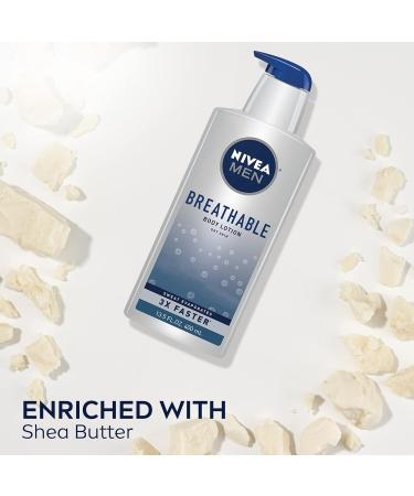 Nivea Men Breathable Body Lotion 48-Hour Hydration 3-Pack - 13.5 Fl Oz Bottles - Buy Online on GoSupps.com