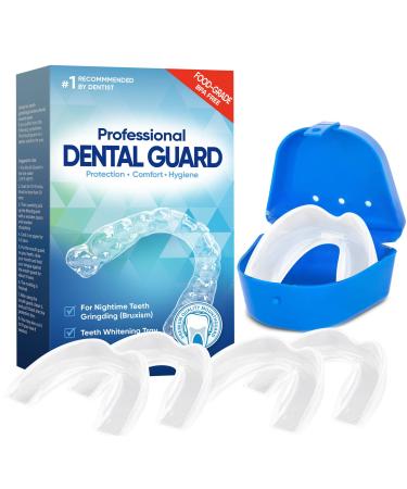 Mouth Guard for Grinding Teeth at Night Moldable Night Guard for Teeth Grinding and Clenching 4 Pack/2 Size