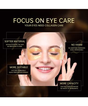 Vseen 24K Gold Hydrogel Eye Masks - 20 Pairs for Puffy Bags, Dark Circles, Wrinkles & Crow's Feet. Improve Elasticity & Fix Eye Fatigue - Buy Online on GoSupps.com