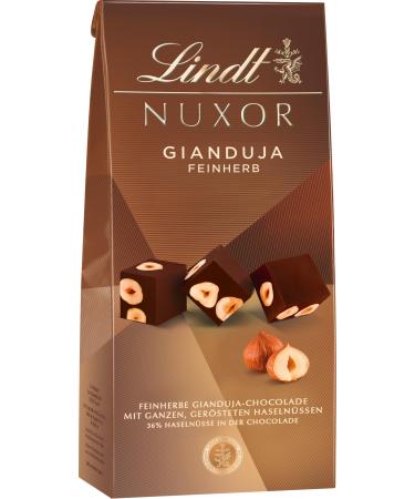 Lindt chocolate nuxor fine herb |103 g bag |Fine cooking Gianduja chocolate with whole roasted hazelnuts |Praline gift |Chocolate gift Feinherb 103 g - Buy Online on GoSupps.com