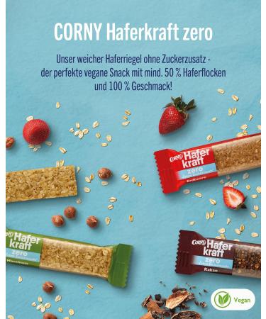Oat Bar Corny Haferkraft Zero Cocoa Vegan No Added Sugar 125 Kcal | 48x35g Healthy Snack for Weight Management - Buy Online on GoSupps.com