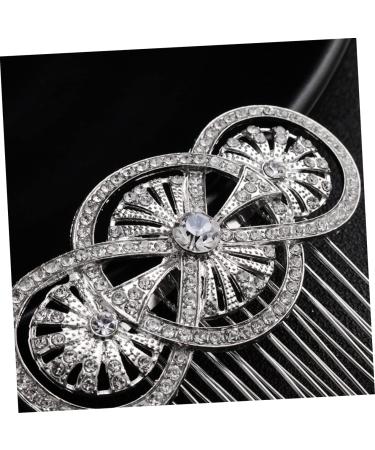 FRCOLOR Bride Insert Comb Tiara Bridal Hair Comb Wedding Headpiece Rhinestone Hairpin Bridal Headdress European and American Bride Hair up Bridesmaid Hair Accessories - Buy Online on GoSupps.com