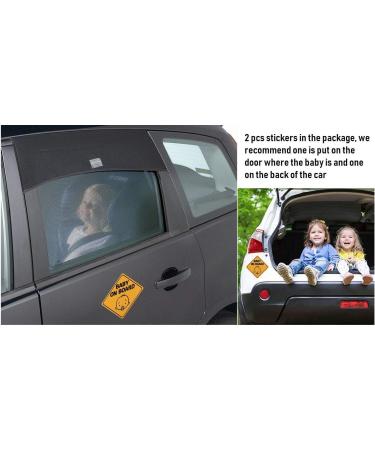Hyber&Cara Baby on Board Sign - Magnetic Reflective Waterproof Car Stickers (2 Pack) | Safe & Stylish Baby in Car Safety Sign - Buy Online on GoSupps.com