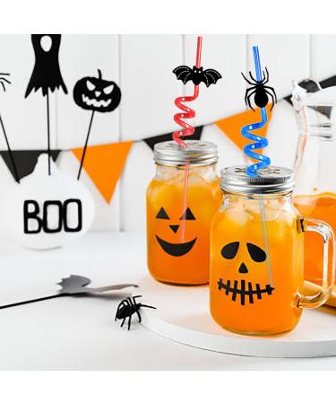 24 Pack Halloween Party Favors Halloween Straws Halloween Party Decorations Supplies Halloween Crazy Plastic Straws for Halloween Birthday Baby Shower Party Decorations Favors - Buy Online on GoSupps.com
