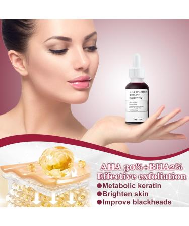 Znnhnn AHA 30 + BHA 2 peeling solution peeling solution AHA 30 + BHA 2 PeelingExfoliate facial serum facial care serum for pore cleansing gentle moisturizing 30 ml - Buy Online on GoSupps.com