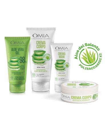 Omia Gel Eco Bio with 98% Aloe Vera from Salento - Hydrating Soothing & Refreshing Gel for Dry Skin - Non-Greasy Formula - Buy Online on GoSupps.com