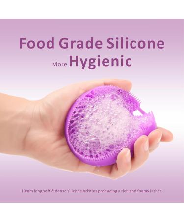 HIEERBUS Silicone Body Scrubber Gentle Exfoliating Body Scrubber in Shower Silicone Loofah with Easily Lather Bristles Long Lasting and More Hygienic Than Traditional Shower Loofah 1 Pack Purple - Buy Online on GoSupps.com
