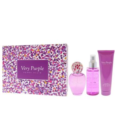 Perry Ellis Very Purple for Women - 3 Pc Gift Set 3.4oz EDP Spray 3oz Body Lotion 4oz Body Mist - Buy Online on GoSupps.com