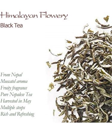Himalayan Finest Flowery Tea Nepal - Nepalese Pure Loose Leaf Tea - Similar To Darjeeling But More 100g Himanlayan 100 g - Buy Online on GoSupps.com
