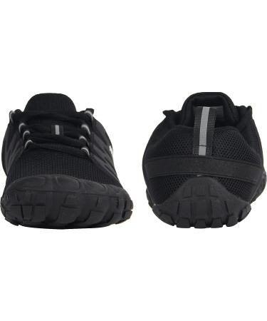 Weweya Barefoot Men's Minimalist Running Shoes - Size 10 Black, Cross Training Shoe with Adjustable Tongue - Buy Online on GoSupps.com