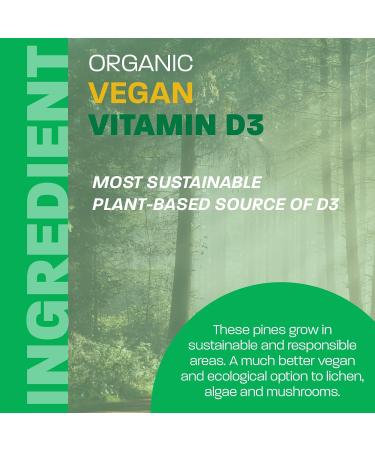 Certified Organic VEGAN Plant-Based Vitamin D3 Drops - 1000IU per drop - 490 Servings - Unflavoured - 13.5ml - Immune System Support - Made in Canada 13.5 ml (Pack of 1) - Buy Online on GoSupps.com