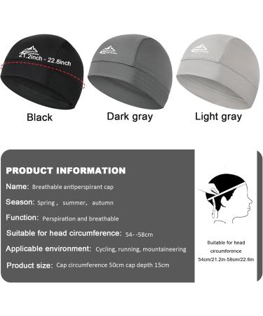 TagVo Moisturizing Skull Hats - 2 Packs UV Protection for Hiking Sports & Biking - Black & Dark Gray Functional Outdoor Headwear - Buy Online on GoSupps.com