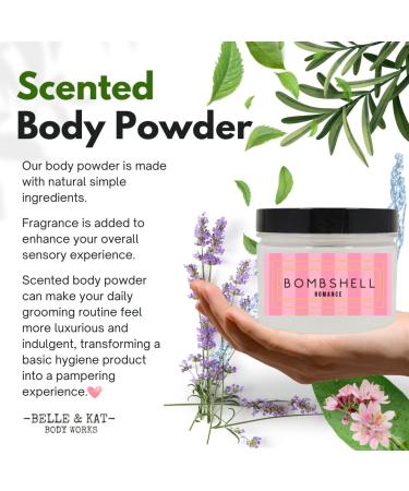 Body Powder for Men & Women Scented Bombshell Romance (V.S. Type) Perfume Dusting Powder Bath Powder with Fragrance & Essential Oils Talc Free 8oz Container Made in USA Bombshell Romance (Body Powder) - Buy Online on GoSupps.com