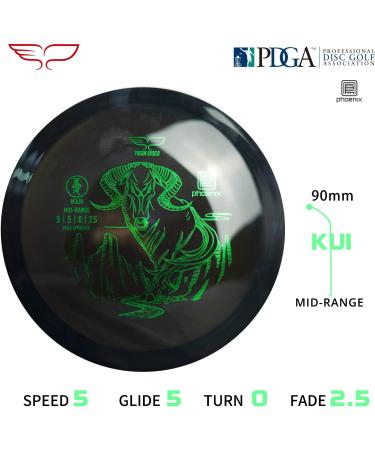 Yikun Professional PDGA Approved Disc Golf Midrange 165-175g - Stable and Versatile Black Disc for Outdoor Games - Buy Online on GoSupps.com