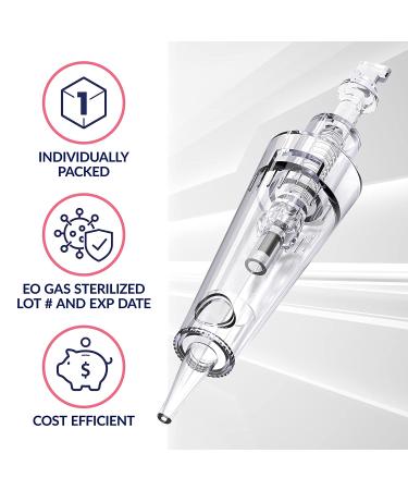 Stylia 20 Piece PMU Cartridges for Microshading Eyeliner & Eyebrows - Clear Disposable & Easy to Install - 1RL For Lining & Shading - Buy Online on GoSupps.com