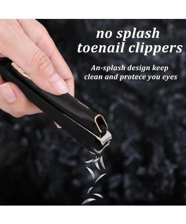 High-Quality Stainless Steel No Splash Nail Clipper with Collecting Container | Perfect for Fingernails & Toenails - Built-in File Included! - Buy Online on GoSupps.com