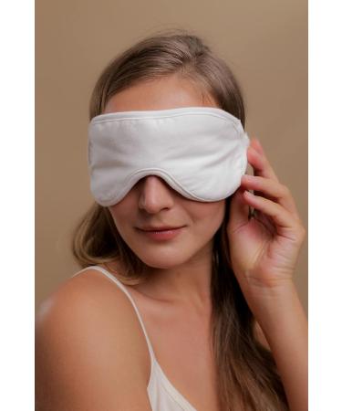 Cottonique Hypoallergenic Sleep Eye Mask - 100% Organic Cotton - Natural, Free Size, 1 Count - Buy Online on GoSupps.com
