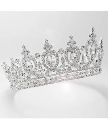 SH Crystal Queen Crown for Women - Rhinestone Wedding Tiara for Pageants & Prom - Buy Online on GoSupps.com