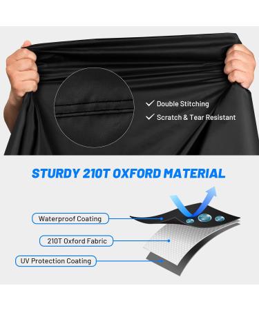 Favoto Waterproof Bicycle Cover - 210D Oxford Bike Garage Protection - XL 200x110x70cm Black - Durable & Portable with Storage Bag - Buy Online on GoSupps.com