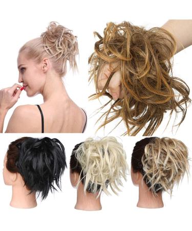 Tess hair part dutt hair tie with hair smooth shaped hair knot updos. Cheap hair extension for women 45g brown ombre