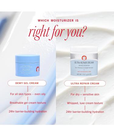 First Aid Beauty - Hydrating Dewy Gel Cream Lightweight Oil-Free Facial Moisturizer with Hyaluronic Acid and Ceramides Helps Reduce Excess Oil Build Up & Improve Skins Hydration 1.9 FL oz - Buy Online on GoSupps.com