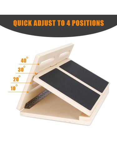 Professional Wooden Slant Board - Adjustable Incline Calf Stretch & Balance Exercise Equipment - Buy Online on GoSupps.com