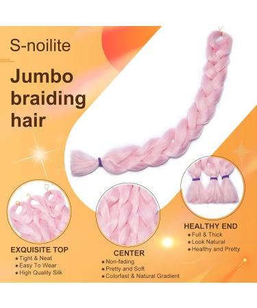 Shop 3-Pack 41 Inch Light Pink Synthetic Jumbo Braid Crochet Hair Extensions - Buy Online on GoSupps.com