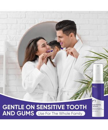 Purple Teeth Whitening Toothpaste for Adults - Stain Removal & Colour Corrector - Gentle Formula - 30ml - Buy Online on GoSupps.com