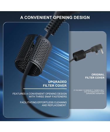 Upgraded Hair Dryer Filter Cover Replacement for Dyson Supersonic - HD01 HD03 HD08 HD15 | Outer Filter Repair Accessory with Cleaning Brush - Silver - Buy Online on GoSupps.com