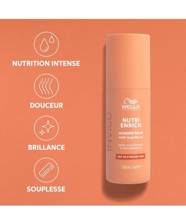 Wella Professionals Invigo Nutri Enrich : Masque Nourrissant Anti-Frisottis + Baume Merveilleux Nourrissant et D m lant - Restaure les Cheveux Secs et Ab m s. 150 ml + 150 ml - Buy Online on GoSupps.com