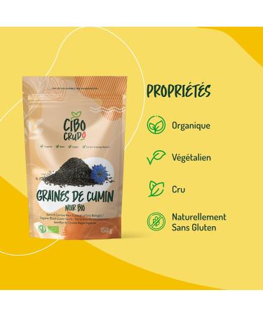 Organic Nigella Seeds - 150g. Black Cumin Seeds or Nigella Sativa Grain Cumin Seeds. Sun Dried. - Buy Online on GoSupps.com
