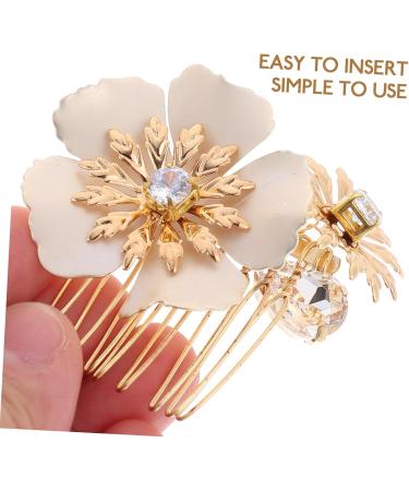 Angoily Hair Comb Clips 1 Pair Hair Piece Bride Rhinestones Hair Comb Clip - Buy Online on GoSupps.com