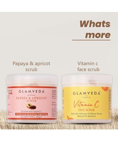 Glam Veda Rice Water Face Scrub | Creamy Exfoliator with Rice Extract | Helps Smooth & Refresh Skin | Gentle Daily Exfoliation for All Skin Types | 100g - Buy Online on GoSupps.com