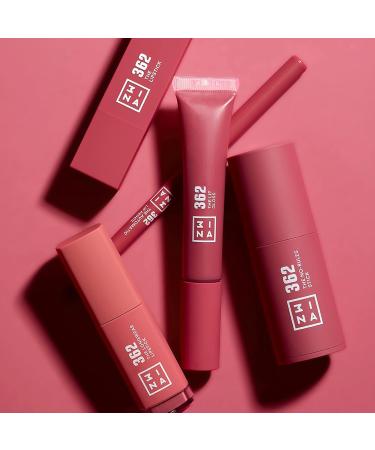 3INA Makeup Lipstick 362 - Pink with Vitamin E & Shea Butter - Long Lasting Matte Finish - Vegan & Cruelty Free - Buy Online on GoSupps.com