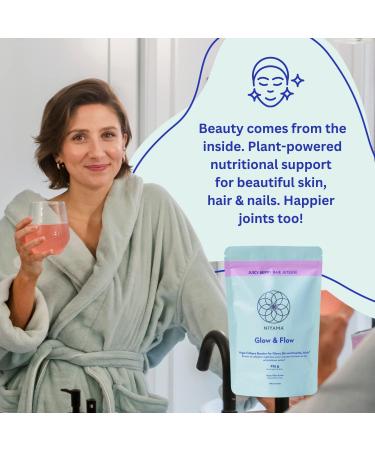 Vegan Collagen Powder NIYAMA Glow & Flow | For Healthy Skin Hair Joints & Bones | Collagen boosting Supplement with Hyaluronic Acid Biotin & Marine Trace Minerals | Juicy Berry Flavour (30 servings) - Buy Online on GoSupps.com