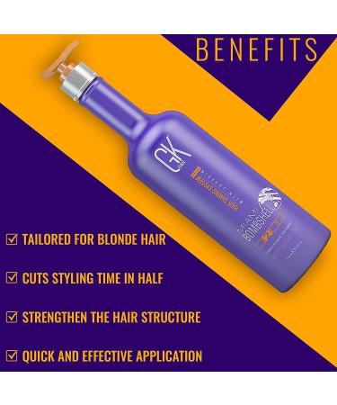 GK Hair Global Keratin Miami Bombshell Purple Treatment 710ml - Anti-Yellowing Professional Results for Blonde Hair - International Shipping Available - Buy Online on GoSupps.com