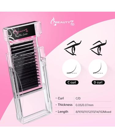 Self-Fan Eyelash Extensions - C&D Curl 2D-20D 0.05mm Thickness Easy Fan Lashes for Volume International Shipping - Buy Online on GoSupps.com