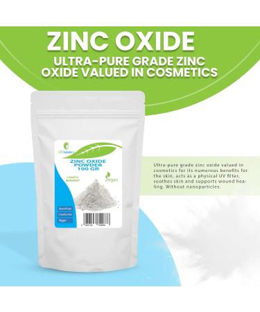 Euro Trade Center Zinc oxide powder zinc oxide powder 100 gr Cosmetic ingredient high purity material nonnano 100 g 1er Pack - Buy Online on GoSupps.com