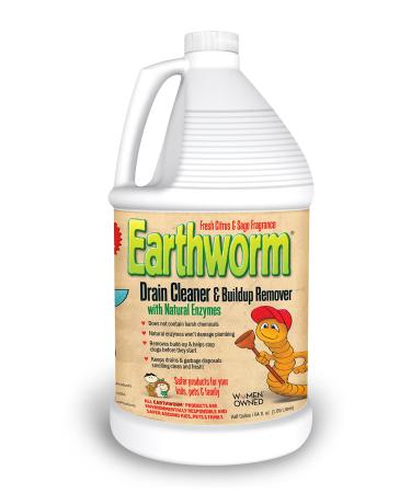 Earthworm Drain Cleaner - Drain Deodorizer - Natural and Family-Safe - 64 fl oz 64 Fl Oz (Pack of 1)