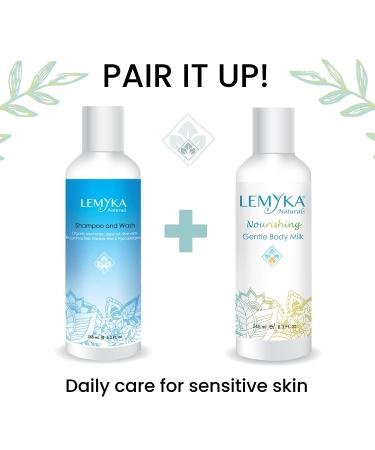 LEMYKA Gentle Shampoo for Kids - Natural Body Wash for Eczema-Prone Skin - Soothing Bath for Babies with Dry and Sensitive Skin - Buy Online on GoSupps.com