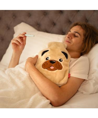 SOXO Plush Hot Water Bottle Cover Hand Warmer for Period & Back Pain Relief - Kids Dog Design - Buy Online on GoSupps.com