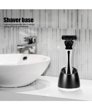 Premium Aluminum Manual Beard Shaver Stand & Brush Holder Essential Bathroom Organizer for Grooming - Buy Online on GoSupps.com